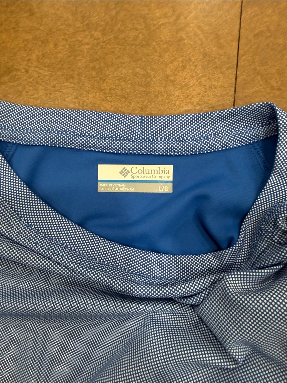 Columbia PFG Pale Blue Long Sleeve Sun Shirt 100% Polyester Size Large - Picture 4 of 10